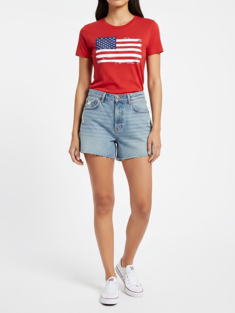 Zara Women’s  Light Blue Denim Shorts in a Size 8